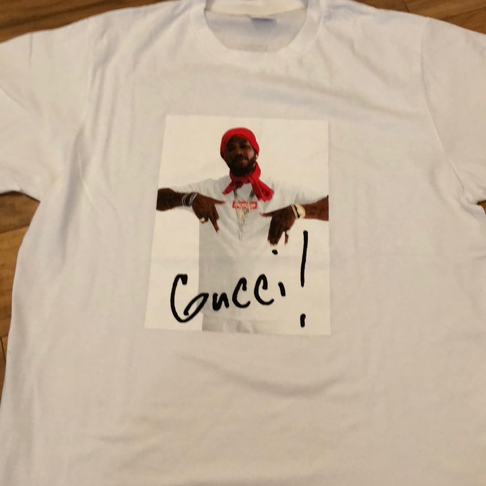 Supreme Gucci Mane White Tee Size XLarge FW16